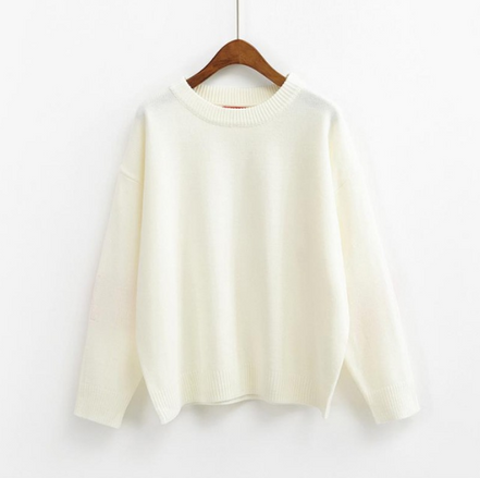 Loose-Fit Heart Sweater Pullover