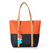 Candy Color Women's Bag with Heart Pendant (Shoulder Bag)