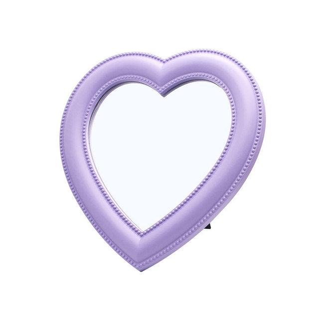 Heart-Shaped Wall-Mounted Tabletop Decorative Mirror