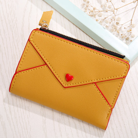Heart-Shaped PU Card Bag for Women