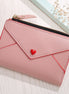 Heart-Shaped PU Card Bag for Women