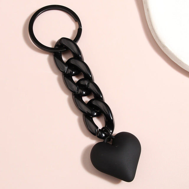 Handmade Heart Shaped Acrylic Keychain Pendant Accessories