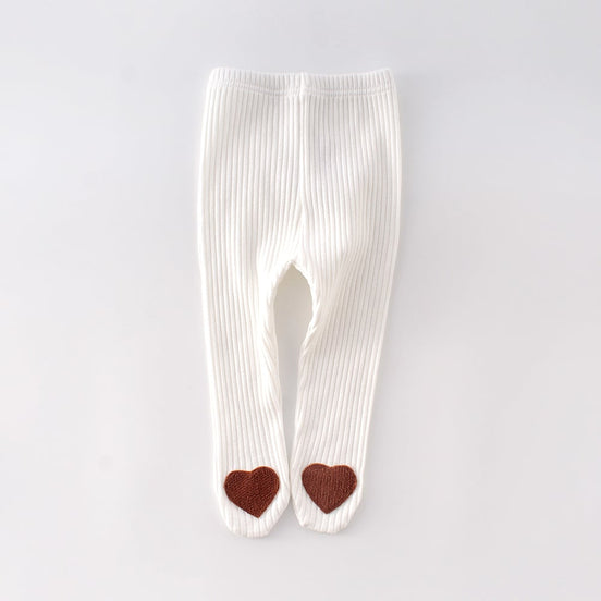 Cute Heart-Shaped Cotton Baby Leggings for All Seasons