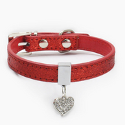 Wholesale Pet Supplies - Pink Heart Pendant Dog Collar