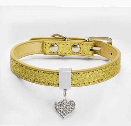 Wholesale Pet Supplies - Pink Heart Pendant Dog Collar