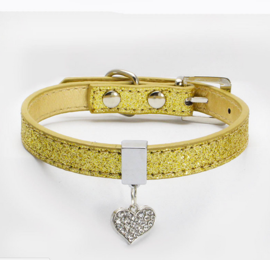 Wholesale Pet Supplies - Pink Heart Pendant Dog Collar