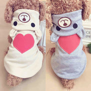 Pet Clothes with Heart Bear Transformation Outfit