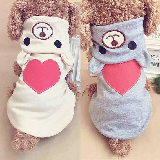 Pet Clothes with Heart Bear Transformation Outfit