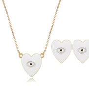 Heart-Shaped Diamond Necklace for Women