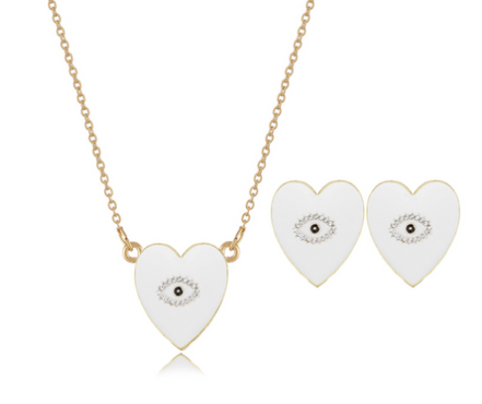 Heart-Shaped Diamond Necklace for Women