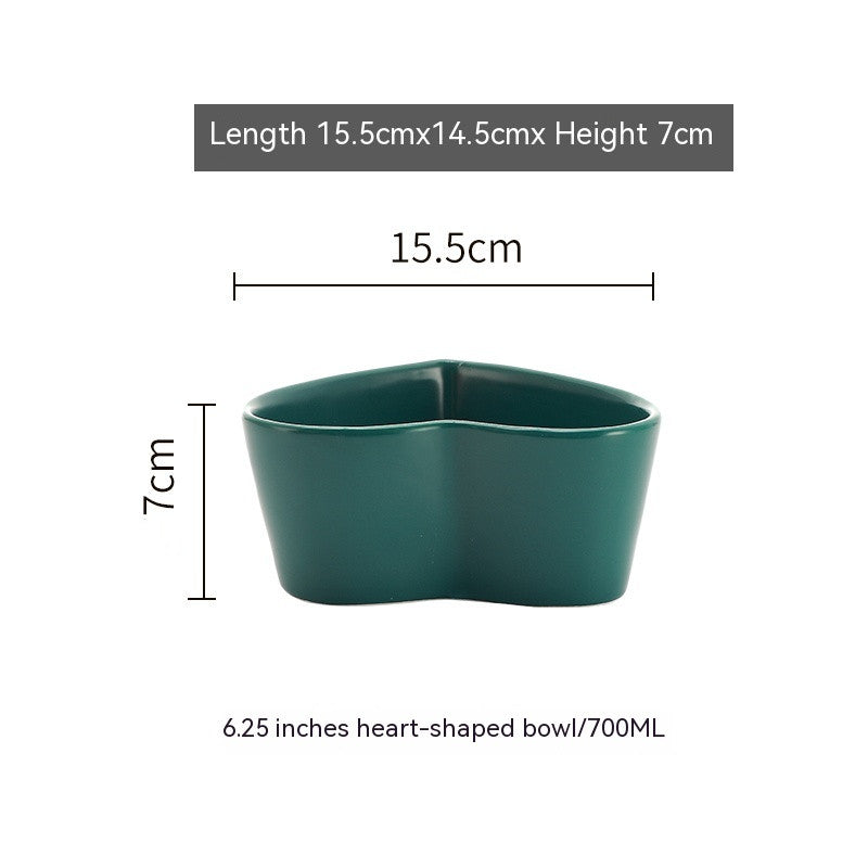 Nordic Heart-Shaped Irregular Salad Bowl