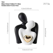 Gold-Plated Heart Ceramic Ornament