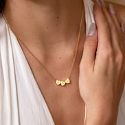 Heart-shaped letter necklace