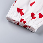Summer Women's Heart Print Off-Shoulder Dress
