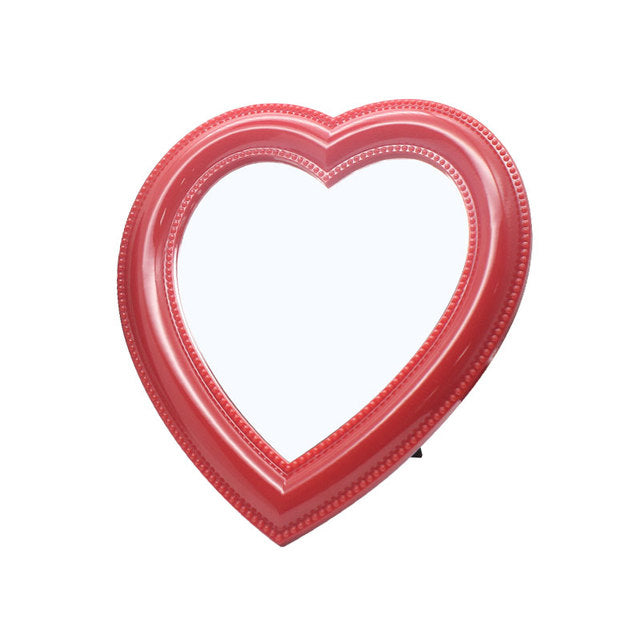 Heart-Shaped Wall-Mounted Tabletop Decorative Mirror