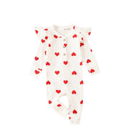 Autumn/Winter Kids Clothing Set with Heart Print