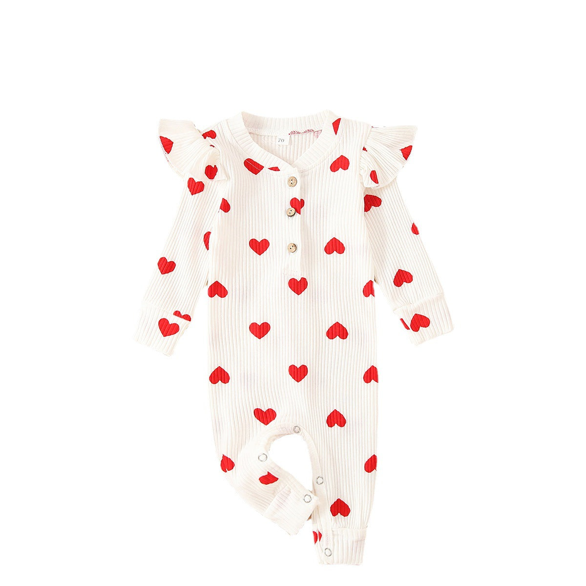 Autumn/Winter Kids Clothing Set with Heart Print