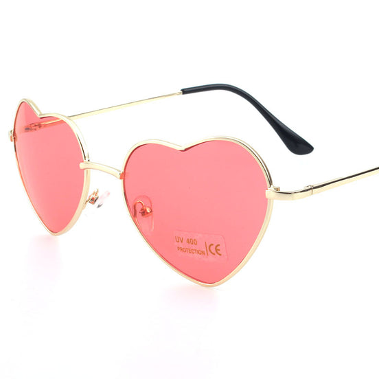 Heart-Shaped Pink Sunglasses