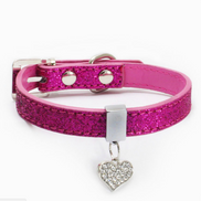 Wholesale Pet Supplies - Pink Heart Pendant Dog Collar