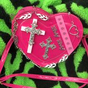 Heart Shaped Crossbody Bag with Unique Design