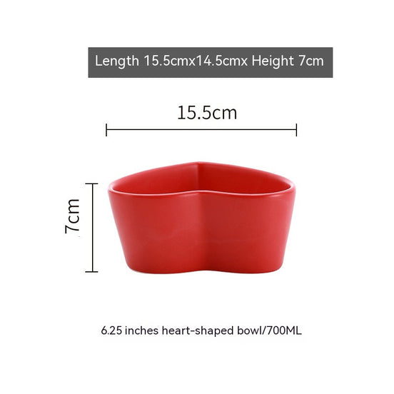 Nordic Heart-Shaped Irregular Salad Bowl