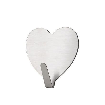 Pink Heart Sticky Hook - Stainless Steel Room Decor