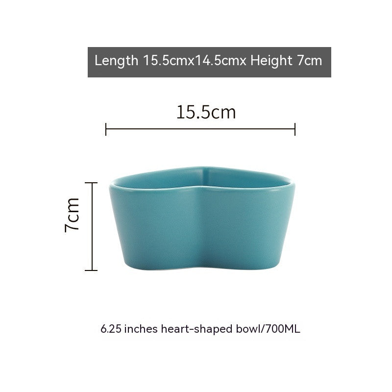 Nordic Heart-Shaped Irregular Salad Bowl