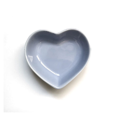 Colorful Heart-Shaped Ceramic Feeding Bowl for Pets