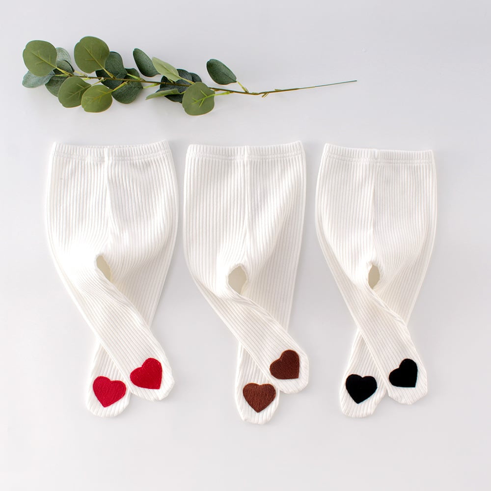 Cute Heart-Shaped Cotton Baby Leggings for All Seasons