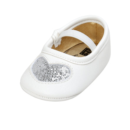 Heart-Shaped Four-Color Baby Princess Shoes for Infants