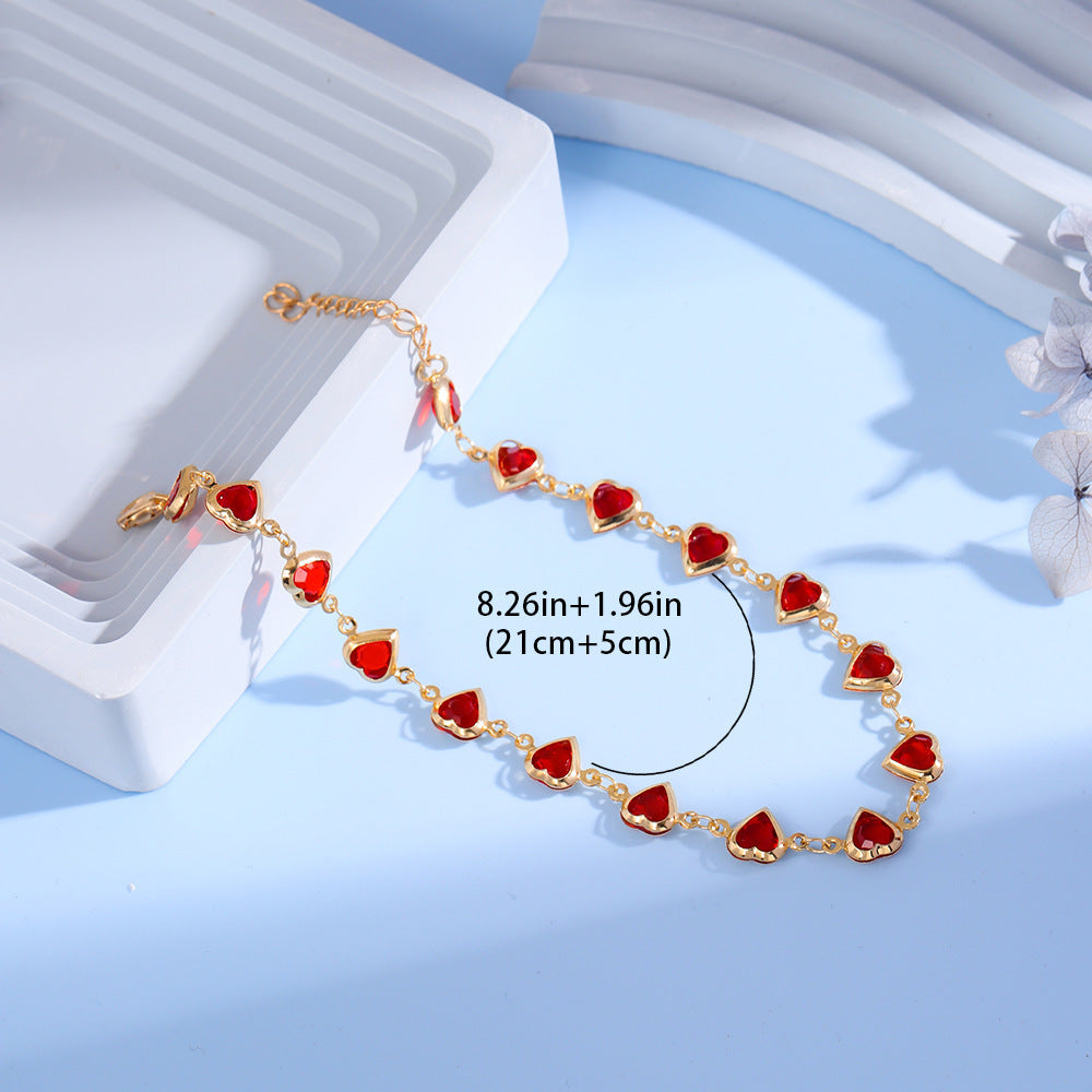 Candy Color Heart Beaded Bracelet