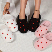 Non-slip Heart Design Fluffy Slippers