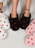 Non-slip Heart Design Fluffy Slippers