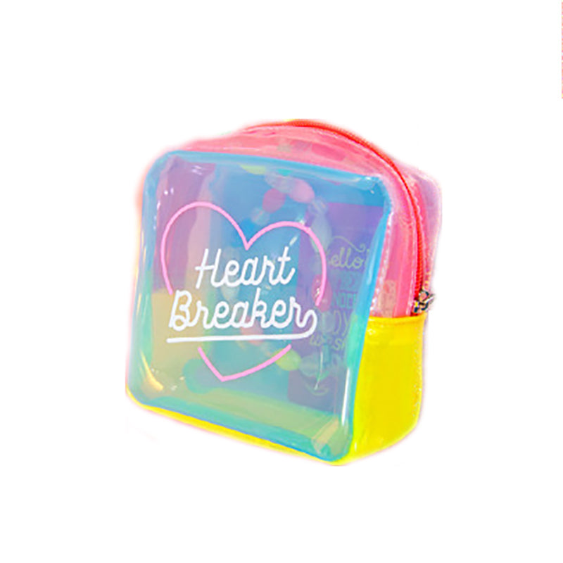 Translucent Jelly Bag - Cute Heart Storage Pouch