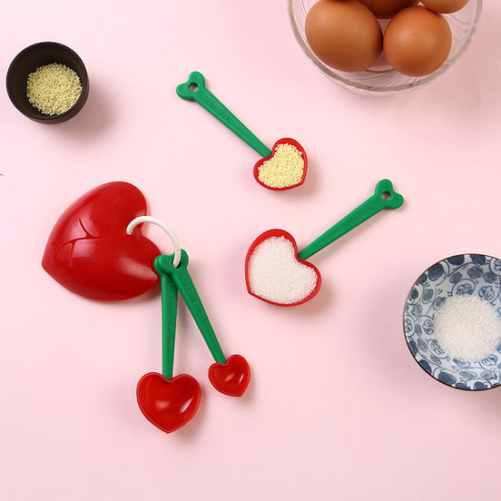 Heart-Shaped Measuring Spoons Set for Baking (5 Pieces)