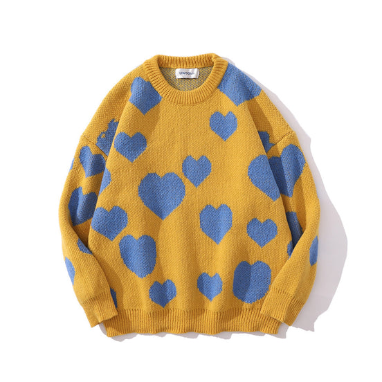 Men's Heart Full Jacquard Sweater