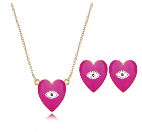 Heart-Shaped Diamond Necklace for Women