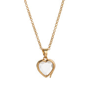 Retro style personalized photo box pendant necklace