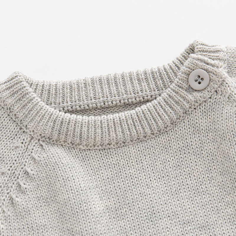 Baby Knitted Romper with Heart Design for Infants