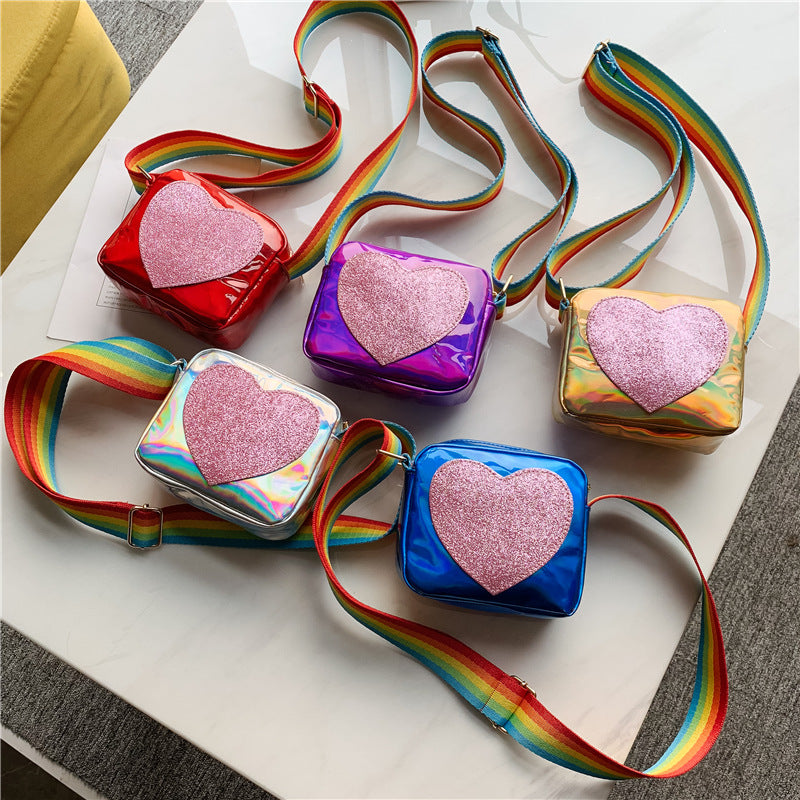 Heart-Shaped Laser Baby Shoulder Bag