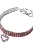 Heart-Shaped Sparkling Pet Necklace for Your Friend