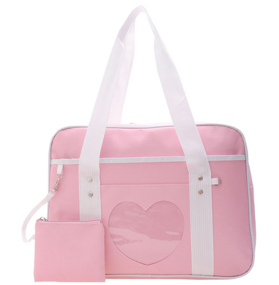 Cute Japanese Style Shoulder Bag with Heart Design