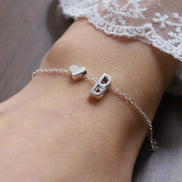 Fashionable Alloy Heart Letter Bracelet for Wholesale