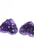 Natural Heart-Shaped Uruguay Amethyst Cluster