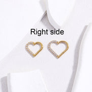 Titanium Heart-Shaped Cartilage Piercing Earring 16G