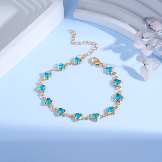 Candy Color Heart Beaded Bracelet
