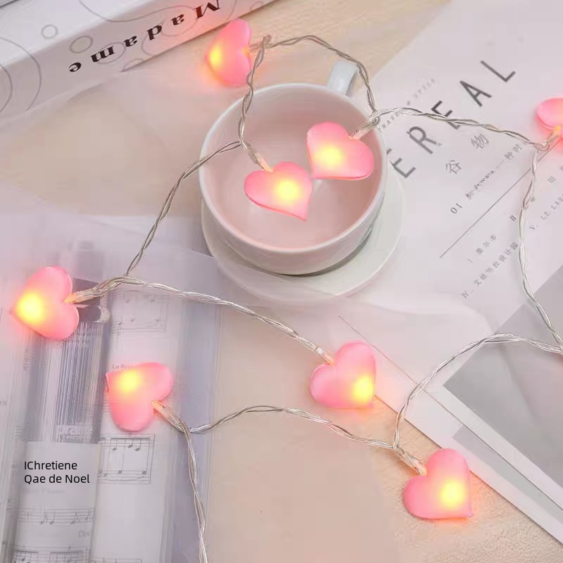 LED Heart String Lights for Romantic Room Decor