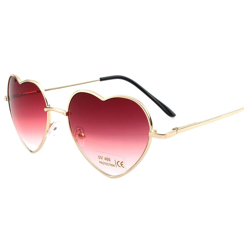 Heart-Shaped Pink Sunglasses