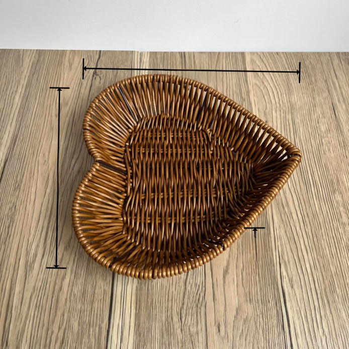 Woven Heart-Shaped Storage Basket