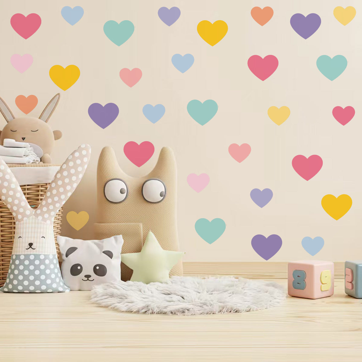 Creative Heart Wall Stickers Self Adhesive Home Decor